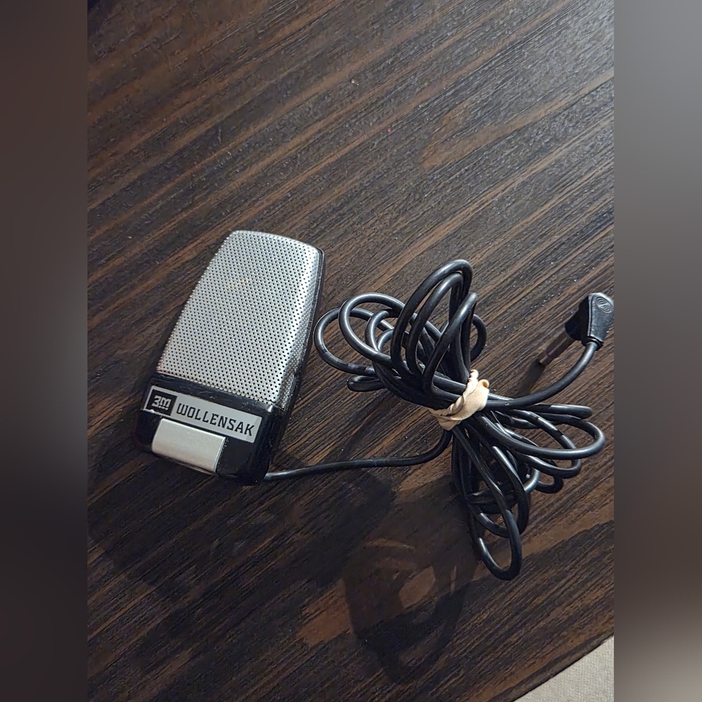 Vintage External Microphone - Black and Silver